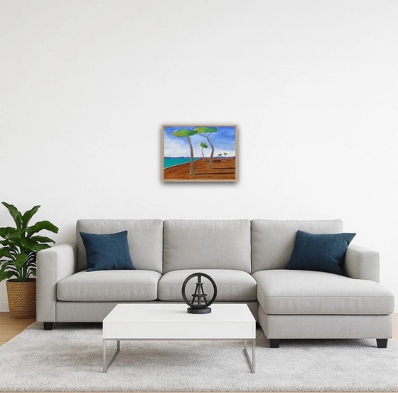 Image 1 of Acryl auf gerahmter Rohleinwand. 40 x 30 cm.