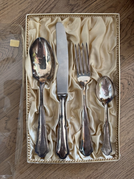Berndorf Chippendale silver-plated cutlery set (4-piece) in slipcase