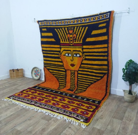 Image 1 of EXCLUSIEF Faraohoofd Beni Ourain tapijt - Unieke creatie (alleen door ons geproduceerd) - 290 cm x 196 cm