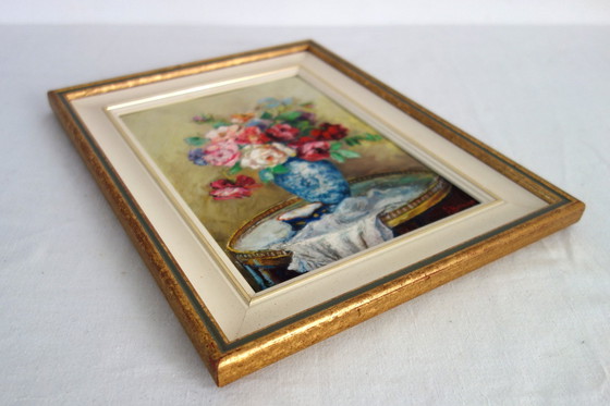 Image 1 of 2 Alphonsief boeket bloemstillevens, jaren 40/50