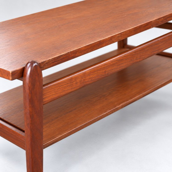 Vintage teak coffee table with reversible top – Wood (photo 5 of 6)
