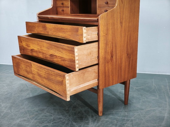 Image 1 of Secrétaire danois moderne en teck avec tiroirs, années 1960