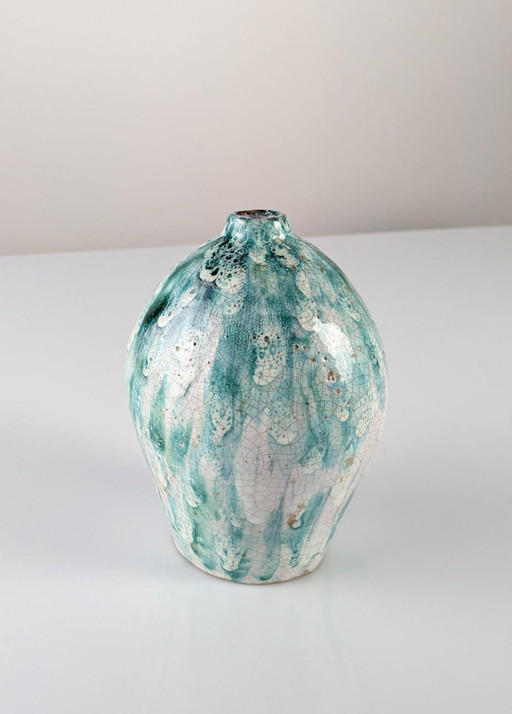 Glazed Ceramic Vase Signed by Angelina Alós, Spain, 1960s