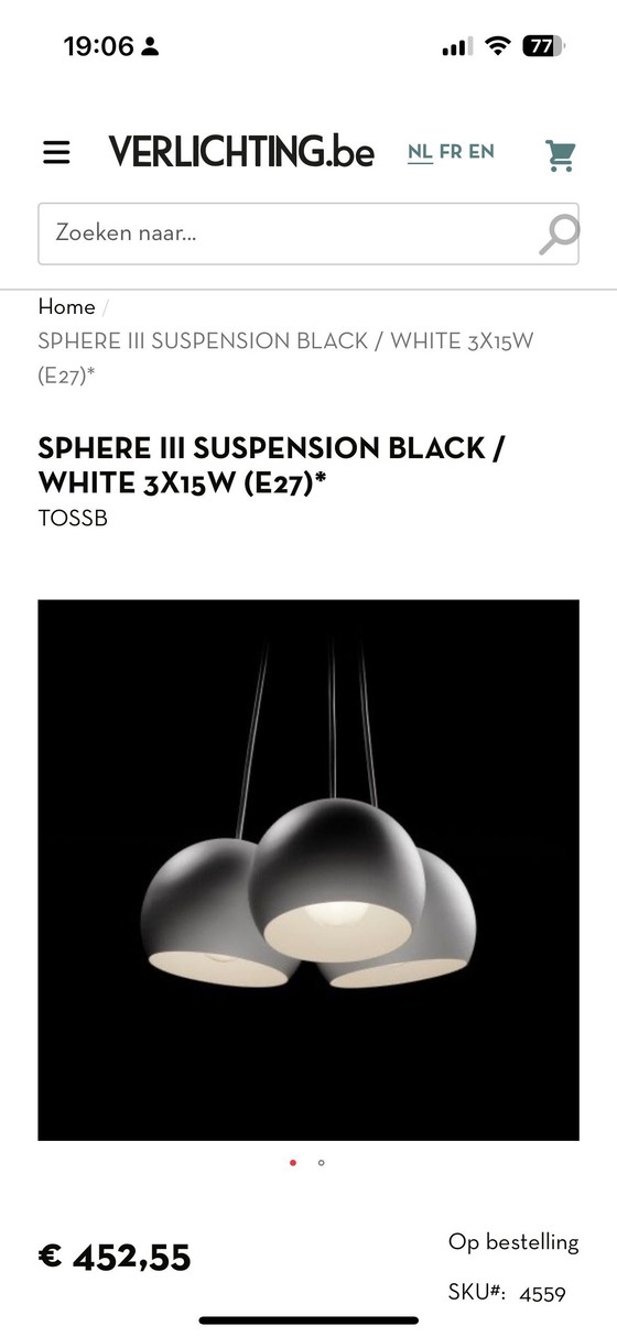 Image 1 of Tossb Sphere III Hanglamp