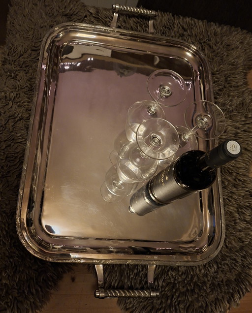 Plateau argenté Eichholtz magnifique