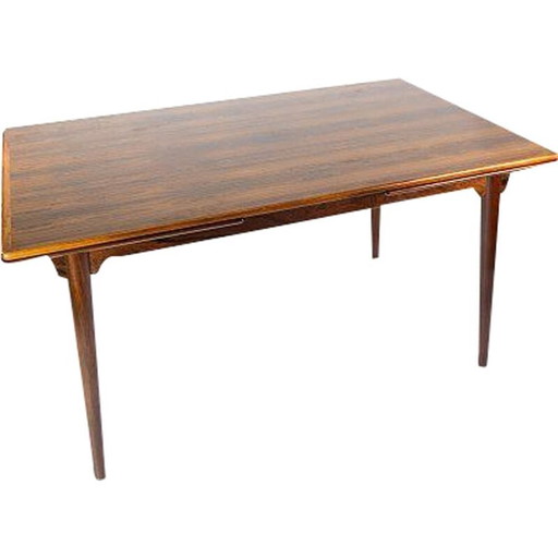 Table vintage en bois de rose avec rallonges par Arne Vodder, 1960