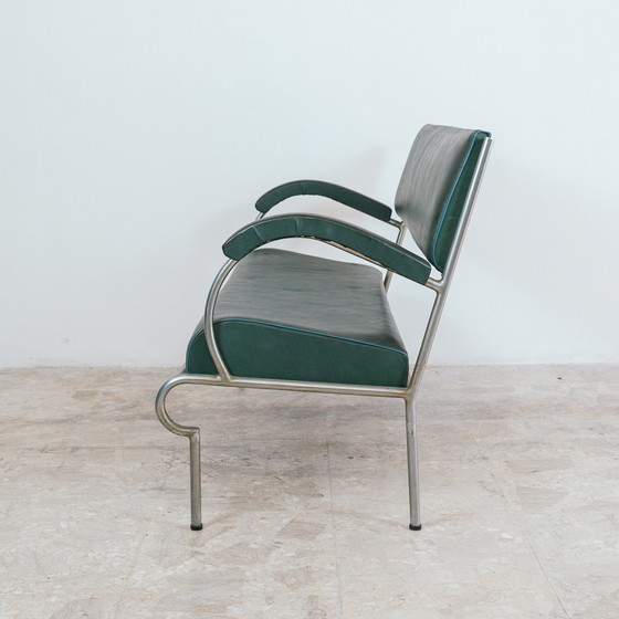 Image 1 of Bauhaus-cantileverbank uit de jaren 30 in buisvormig staal, modern design.