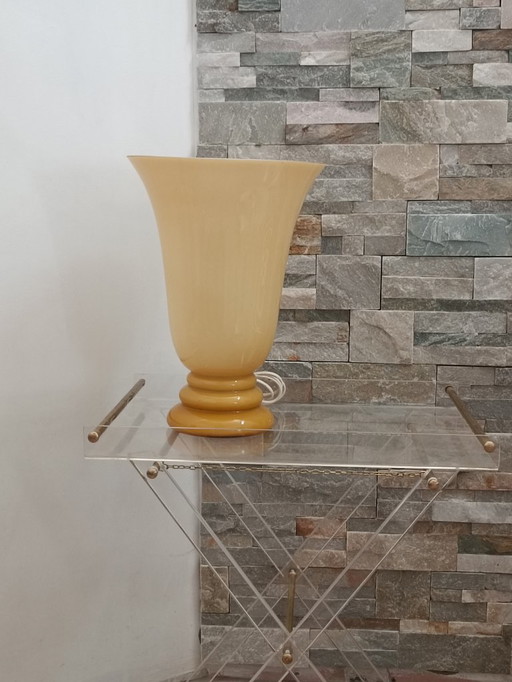 Table lamp in opaline glass jar, 1970s