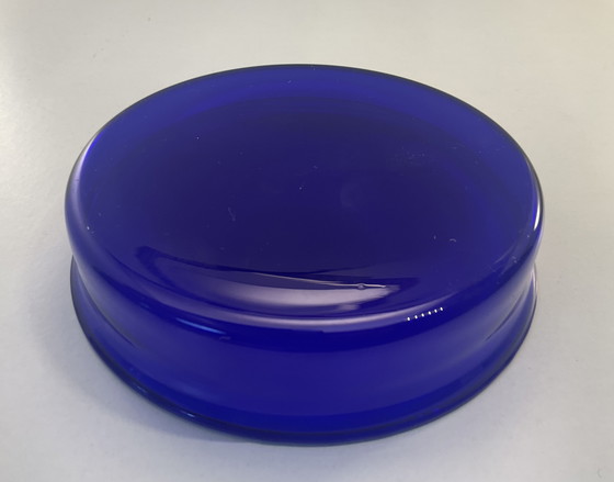 Image 1 of Pot de conservation Blåtopp par Willy Johansson pour Hadeland Glassverk