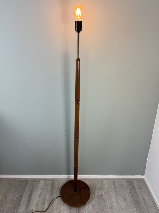 Vintage Danish Teak Floor Light - Mid-Century Style – Metal, Wood (photo 3 of 14)