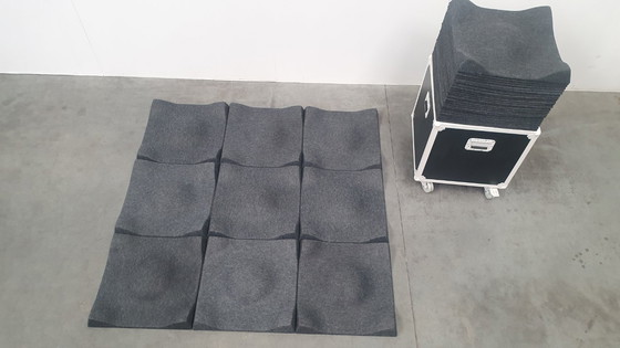 Image 1 of Offecct soundwave swell acoustic 3D design panels gray felt, modular