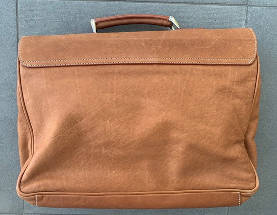 Image 1 of aktentas Dell'Ga Italia - zacht leer