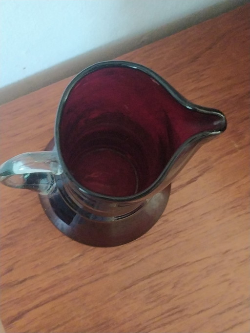 Brocca in vetro anni '70