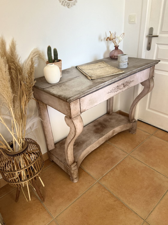 Image 1 of Splendida consolle in stile shabby chic con patina toscana.