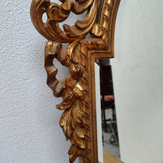 Image 1 of Vintage goudkleurige Barok Rococo spiegel, schouwspiegel Regency