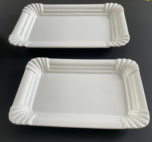 Satz von zwei Keramik-Chip-Tellern, Marke Royal Houseware