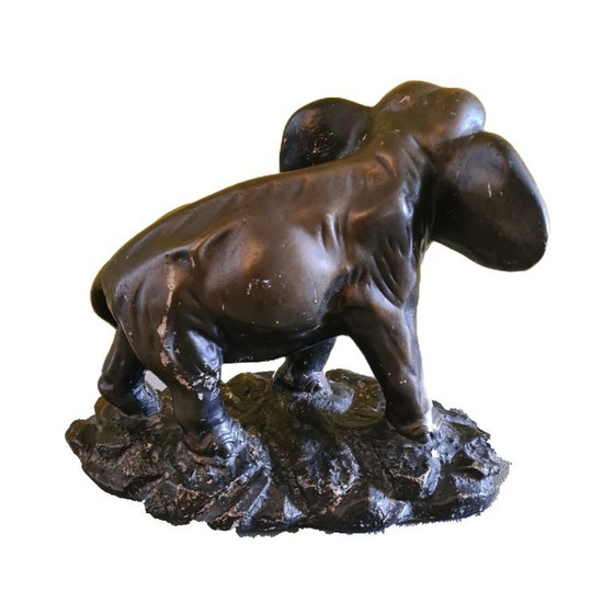 Image 1 of Ancien éléphant en plâtre français