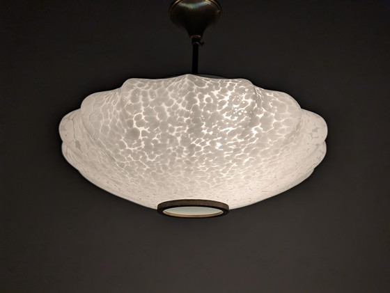 Image 1 of Lámpara de Techo en Cristal de Murano Moteado, Italia, 1960s