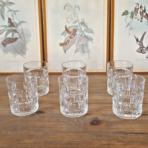 6 Prefontaine Whisky and Water Glasses from the 80s