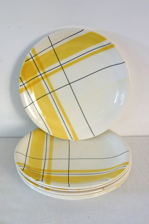 6 platos planos Salins, modelo vintage Montreal