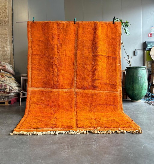 Tappeto berbero in lana arancione, 200 cm x 300 cm