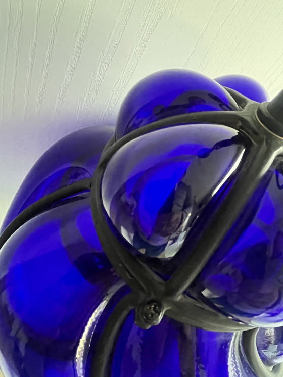 Image 1 of Lampada vetro soffiato blu Murano 