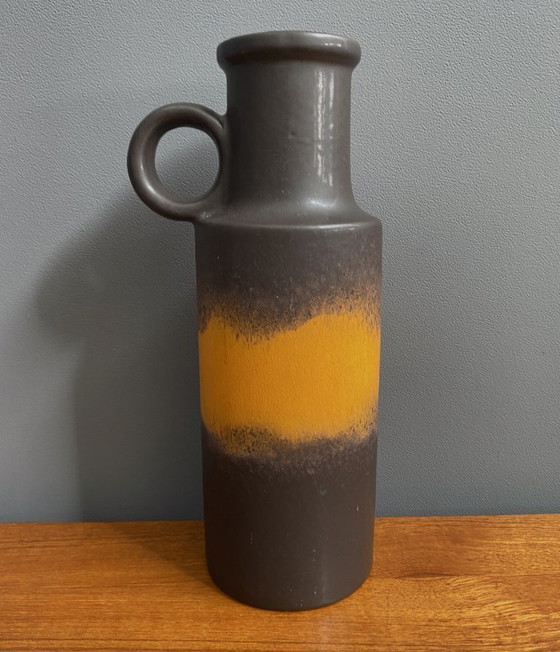 Brown and Orange West Germany Vase Scheurich Model 401-28 1970s – Ceramic (photo 9 of 12)