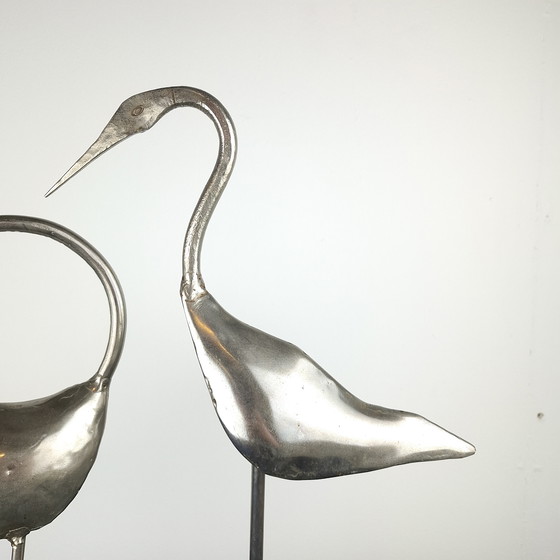 Image 1 of Set of 2 vintage wading cranes from the 70s/80s