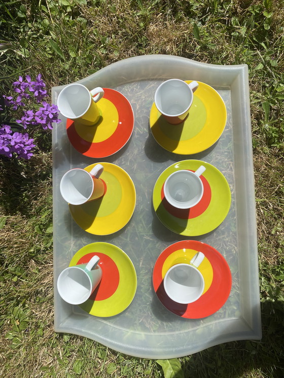 Image 1 of Lot de 6 Tasses et Soucoupes Espresso Genevieve Lethu