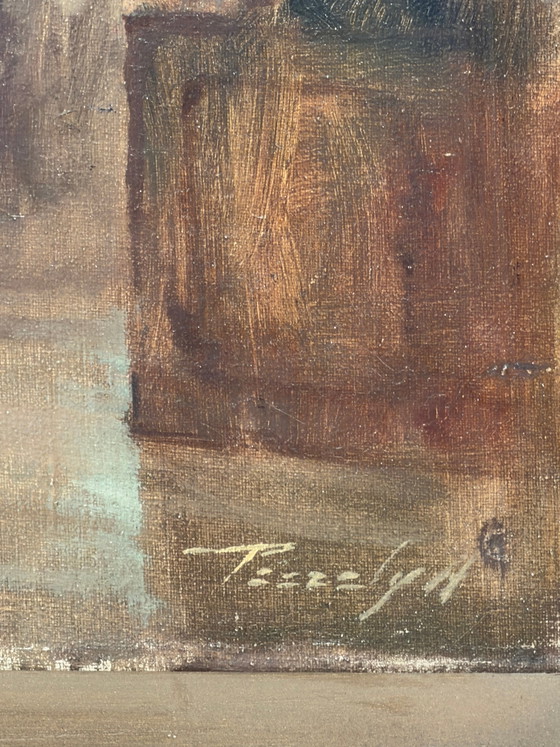 Antique Church Interior - Oil on Canvas - Signed – Paintings & Drawings (photo 5 of 7)