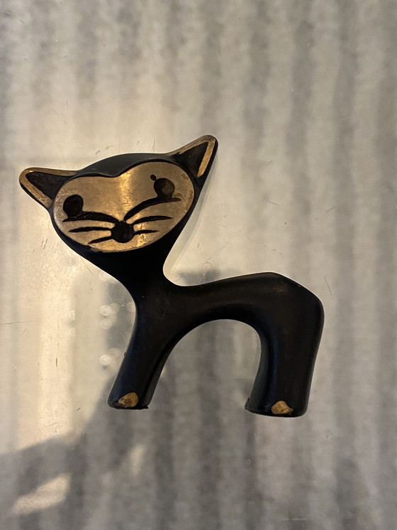 Image 1 of Vintage 1950s Cat Pen Holder by Walter Bosse