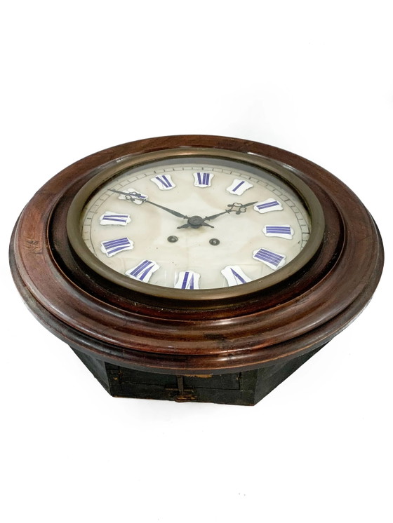 1920s Marble and Ceramic Bullseye Clock, Decorative Objects (photo 2 of 2)