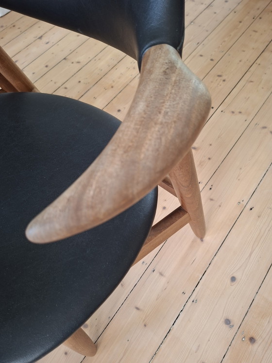 Ensemble de 4 chaises en corne de vache, style années 60 – humelfa, Chaises de salle à manger, Skai, Wood (photo 13 of 15)