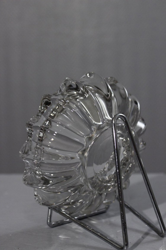 Image 1 of Posacenere di cristallo di Pierre d'Avesn, Francia, periodo Art Déco, anni '40