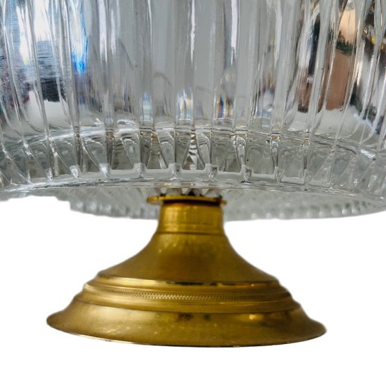 Image 1 of Bomboniera d'epoca in cristallo su base in ottone dorato 1950