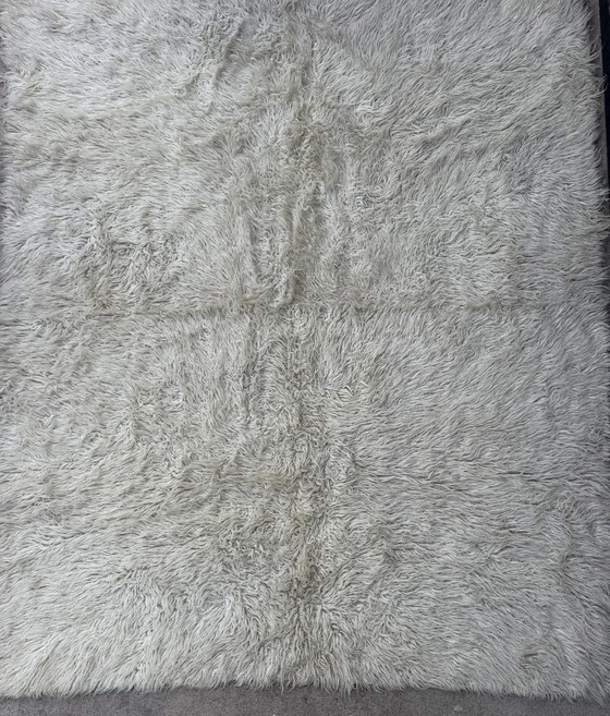 Groot Scandinavisch wollen tapijt van Rya, jaren 60 – Vloerkleden en tapijten, Wool (photo 15 of 15)