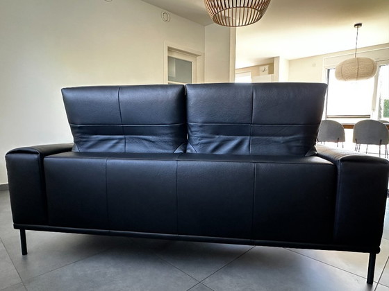 Image 1 of OLTA Spectra Sofa Set – Black Leather – Impeccable Condition