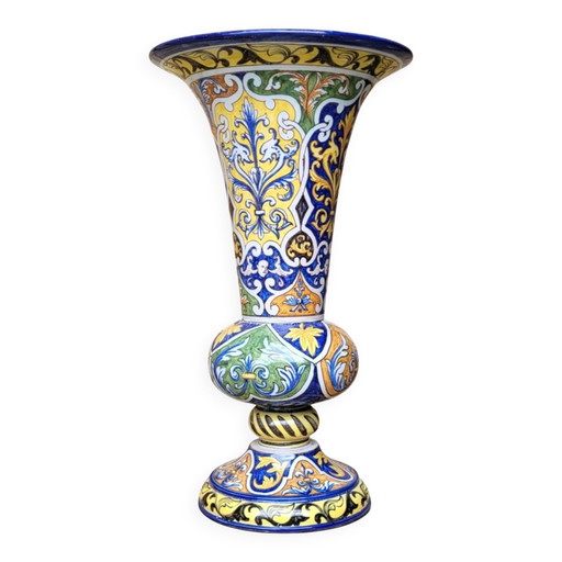 Cornet Vase aus Nevers-Fayence, Montagnon