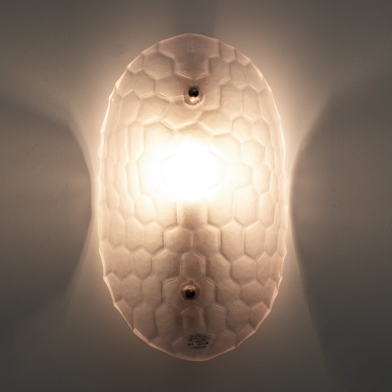 Image 1 of Pair Of Modern Light Pink Murano Glass Sconces