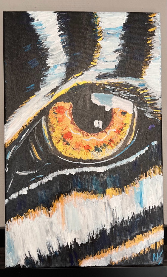 Occhio di zebra 38 x 59 cm – Nadin simbula, Dipinti e disegni, Tela (photo 5 of 6)