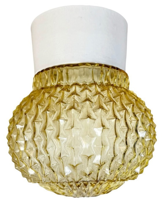 Image 1 of Lampada da soffitto vintage in porcellana bianca, anni '70