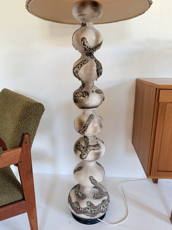Image 1 of Vintage XL Keramieken Bubble Vloerlamp, Kaiser Leuchte ‘60