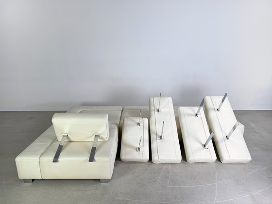 Image 1 of Original Brühl corner sofa Sunrise design sofa leather light couch