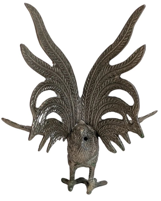 Set Thaise Metalen Hanen – Decoratieve Beeldhouwkunst (20e Eeuw) (photo 6 of 9)