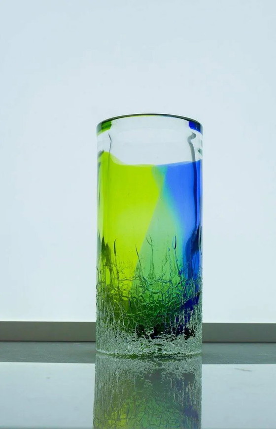 Image 1 of Vase Unik en verre d'art scandinave par Göran Wärff Kosta pour Kosta Boda, Suède, 1980