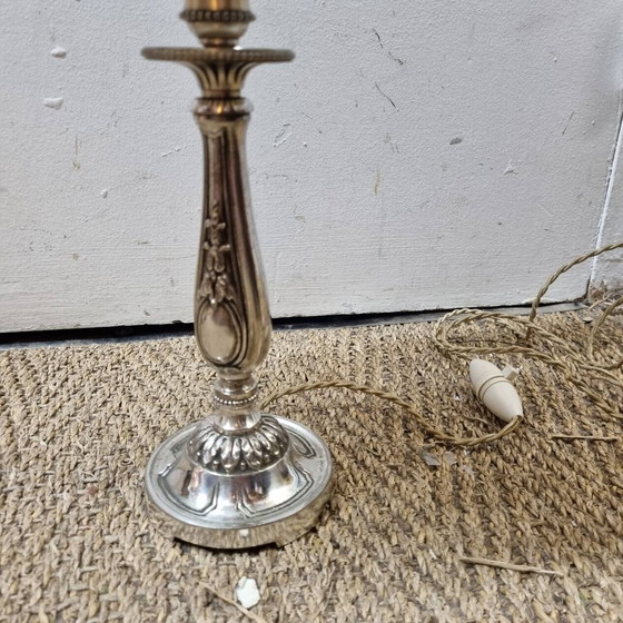 Image 1 of Lampe Métal Argenté 1930