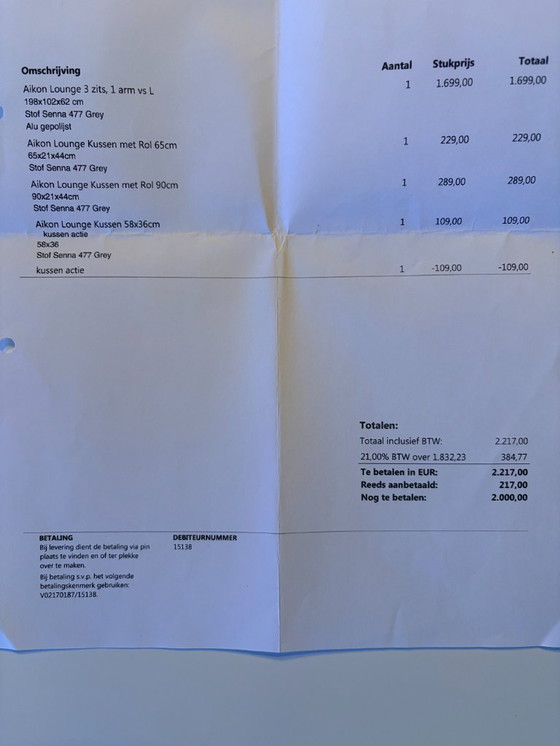 Image 1 of Design on Stock Aikon Lounge-Sofa, 3-Sitzer, 1 Armlehne links