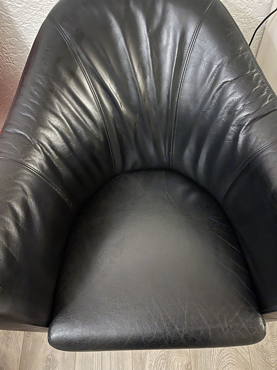 Image 1 of Leolux Sessel – Modell Shaman – modern – schwarz – Leder