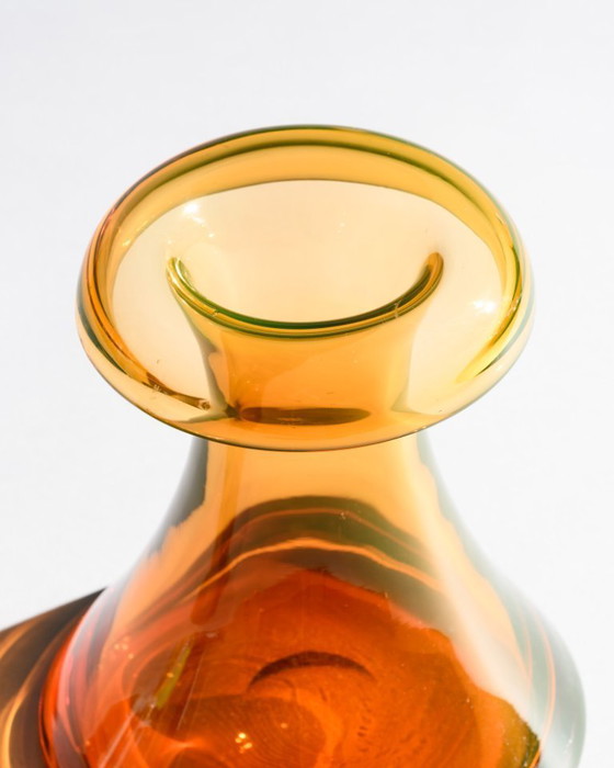 Image 1 of WMF Cari Zalloni Uranium Glass Vase Duo Space-Age Design Vintage Futurism Style