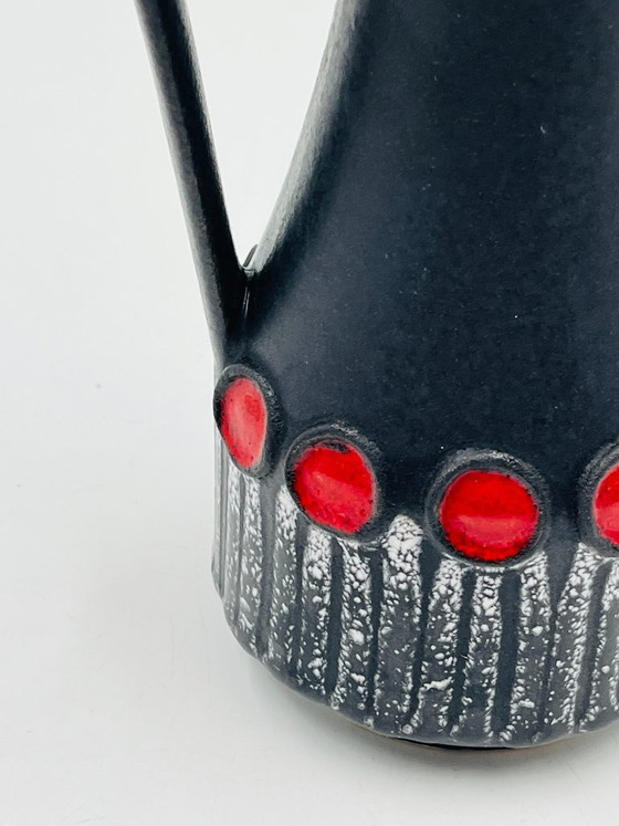 Image 1 of Schlossberg Isle Stephan black and red vintage vase